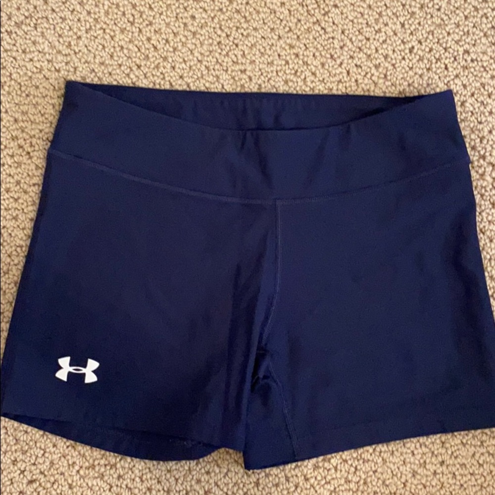 Navy Under Armour Spandex Shorts